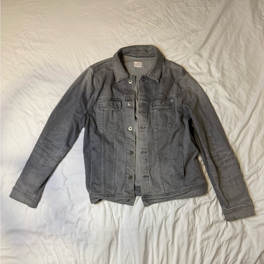 AG Adriano Goldschmied Gray Denim Jacket